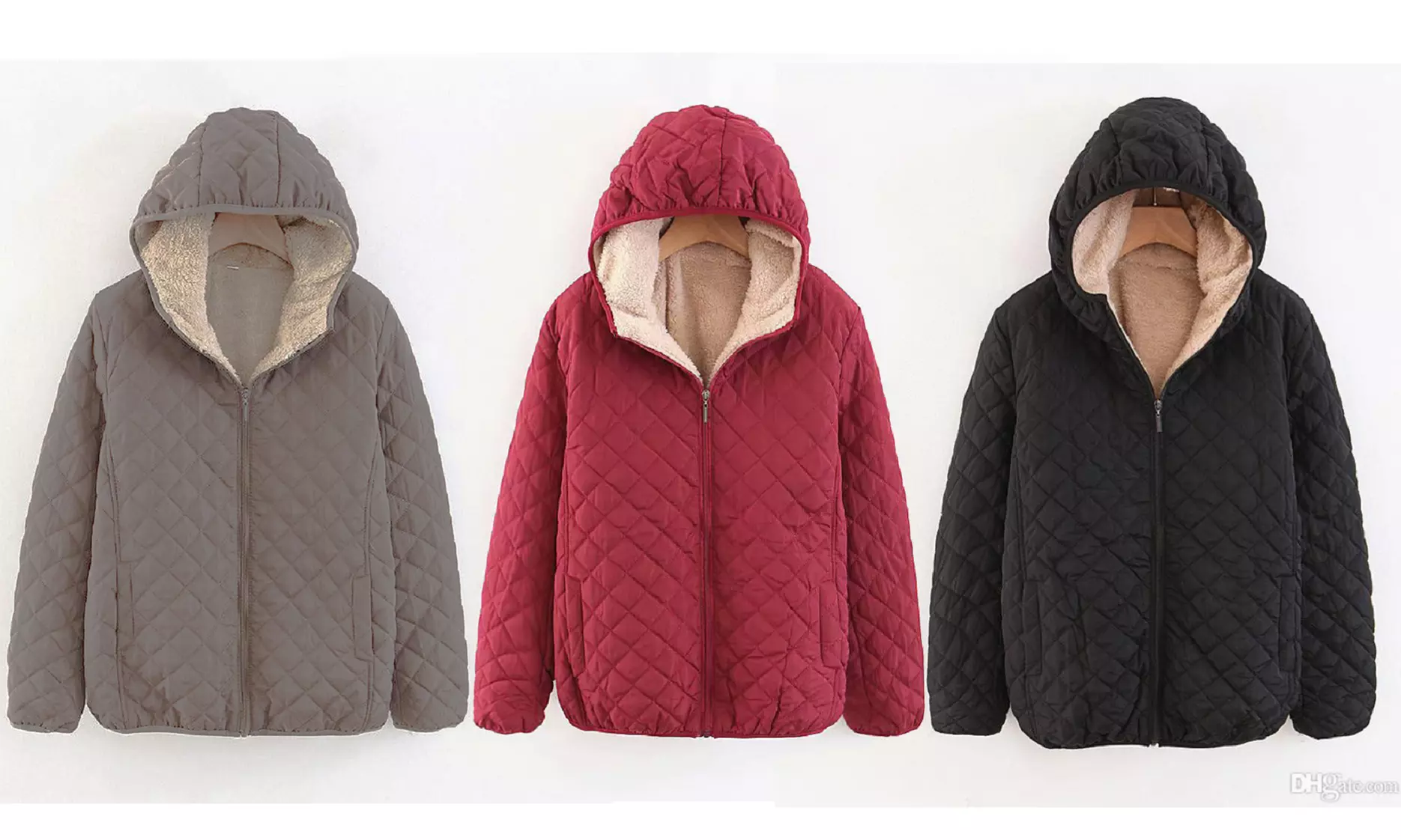 Abrigo para mujer con relleno de peluche - Primary Image