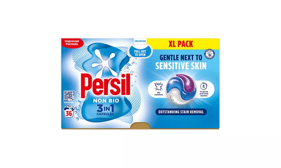 Three or Six Packs of Persil XL 3 in 1 Washing Capsules
