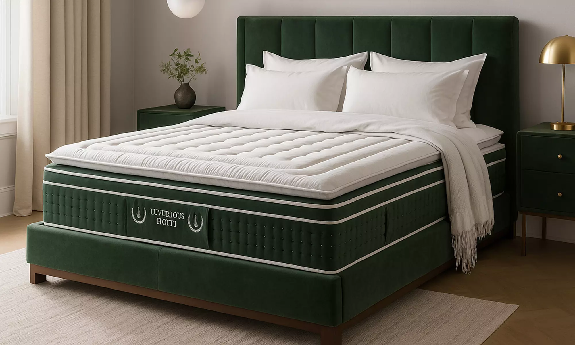 Emeraude-Matratze: Premium mit integriertem Topper & Nano-Federn 33 cm