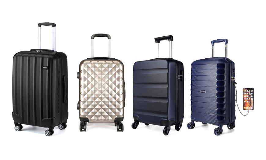 Image 1: KONO Cabin Size Suitcase and 24 Inch Suitcase: Weighing the Options