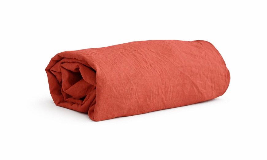 Image 9: 1 ou 2 draps-housses en microlavée, bonnet de 25 cm