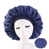Image 7: Extra Large Long Hair Care Satin Bonnet Cap Night Sleep Hat Head Wrap Cover