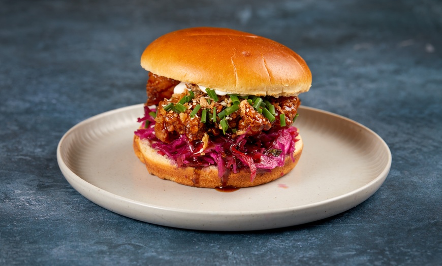 Image 12: Indian Fusion Food:For 1 or 2: Any Wrap, Burger, Loaded Box/Naan Pizza