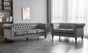  Chesterfield Velvet Sofa Sets 