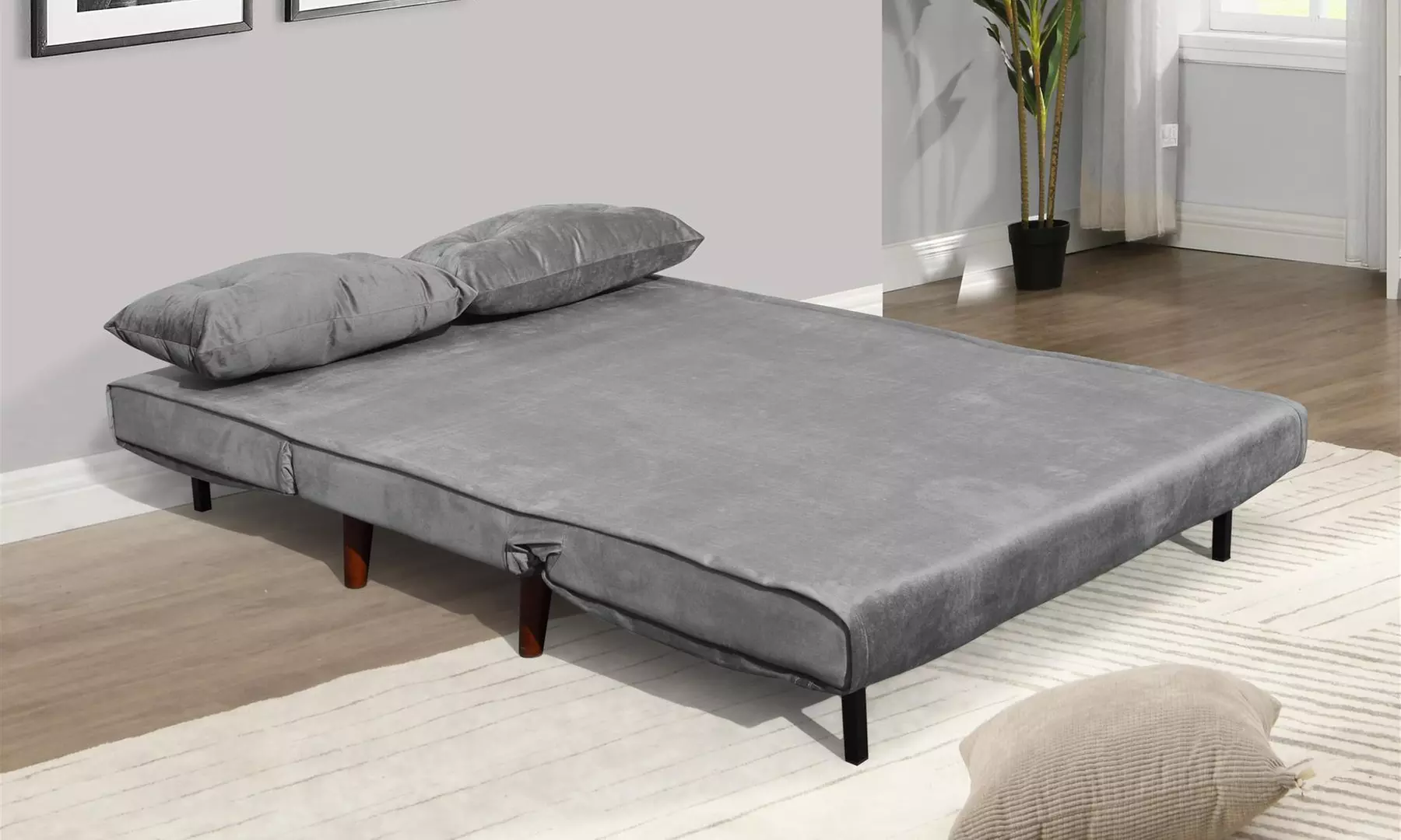 2 Seater Sofa Bed with Cushions