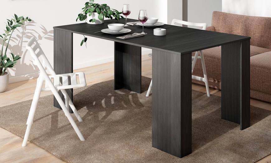 Image 25: Extendable Console Table for 8 Diners