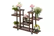 Artisasset 4-Layer 12-Seater Multifunctional Wheel Wooden Plant Stand - Second Medium