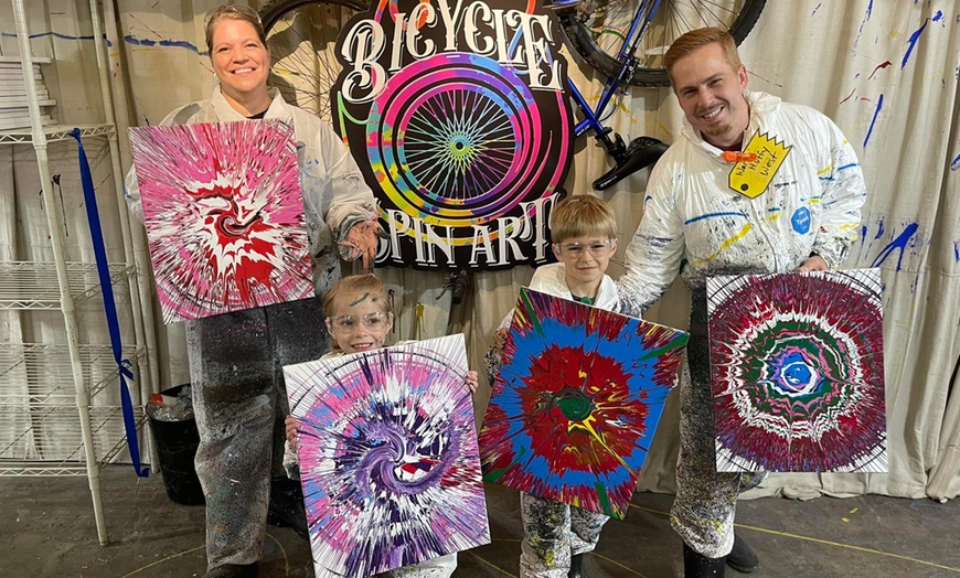 Spin Art Experience - Bicycle Spin Art - Chicago | Groupon