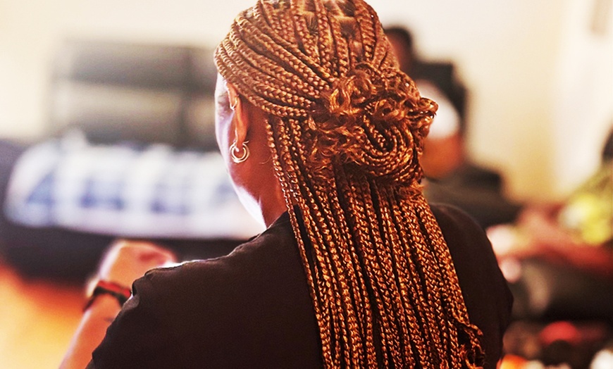 Image 6: Medium or Large Knotless Braids & Cornrow / Stitch Braid Options
