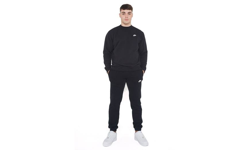 Image 3: Nike Men's Crew Neck Clubfleece Tracksuit Set
