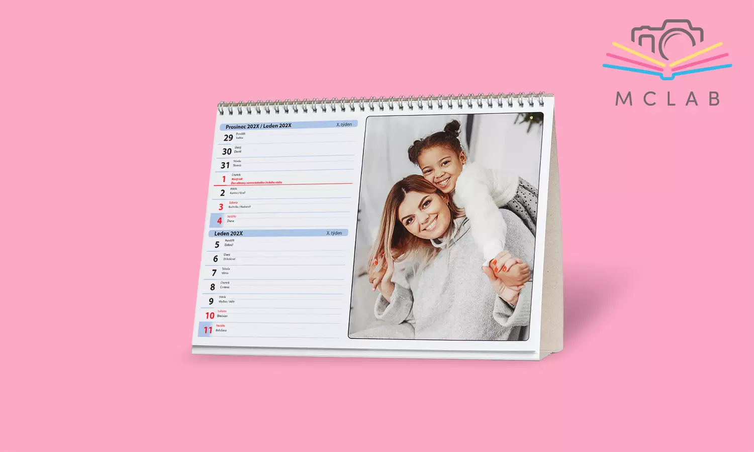 Personalisierbarer Wandkalender A4, Wandkalender A3 oder Tischkalender