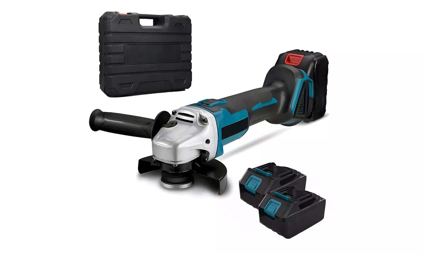 Wiederaufladbarer Winkelschleifer mit 2 Akkus