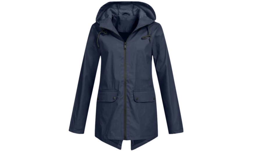 Image 13: Women's Lightweight Zip-through Hooded Windbreaker Jacket