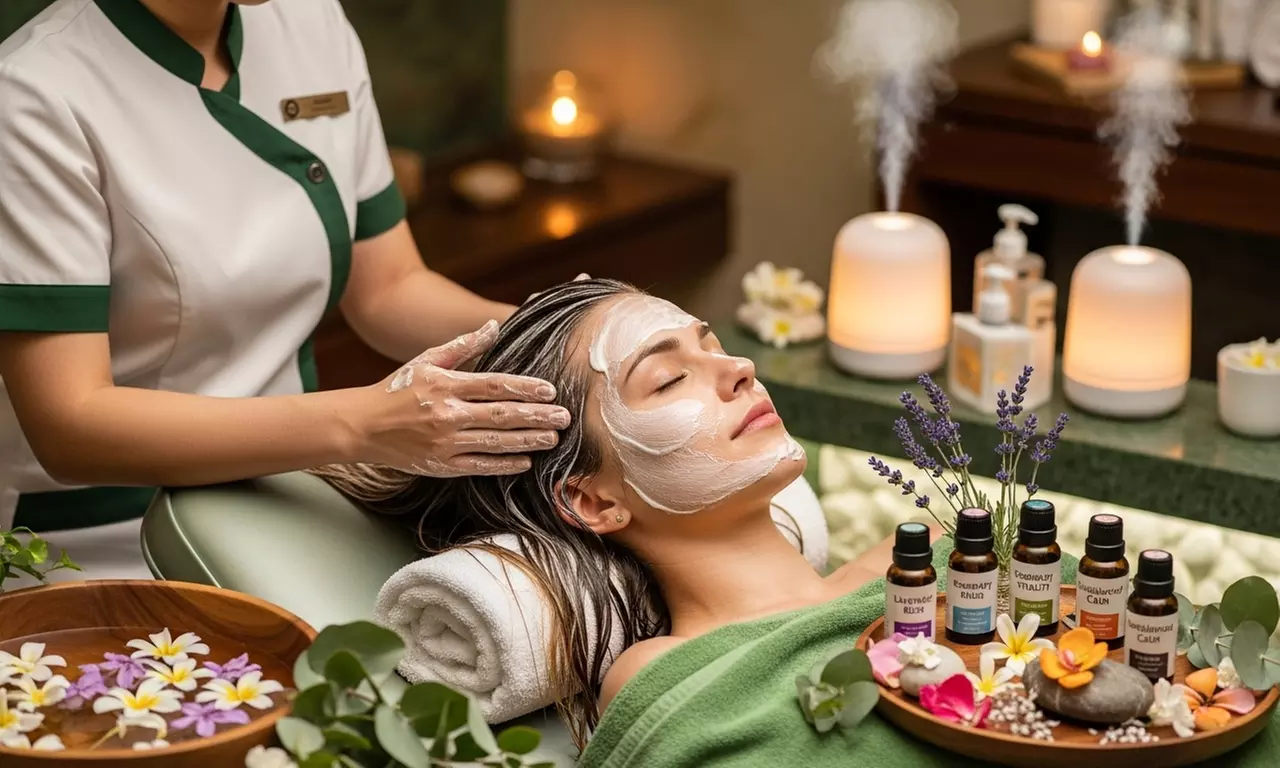 60, 90 or 115-Min Head Spa with Aromatherapy, Facial, or Acupressure