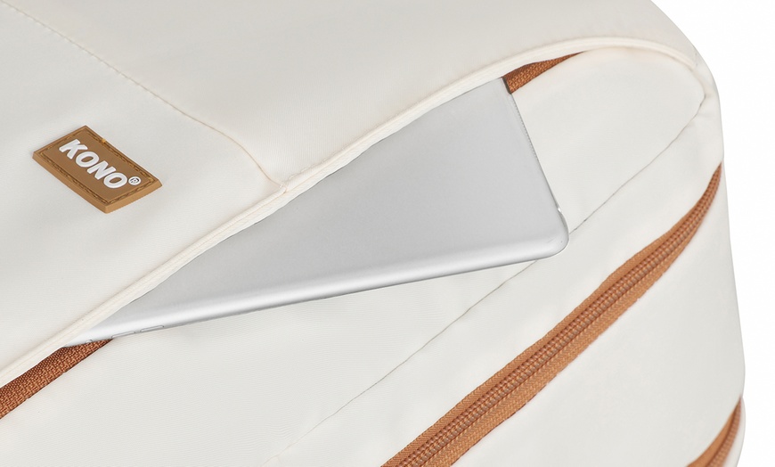 Image 6: KONO Laptop-Rucksack mit USB-Ladefunktion
