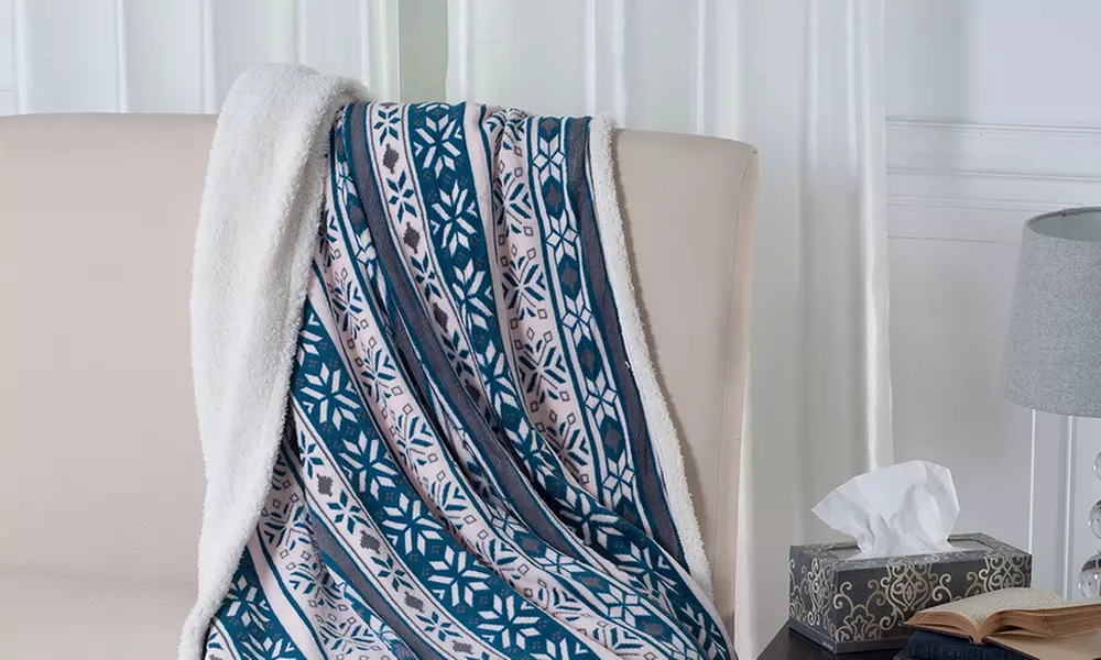 Lavish Home Sherpa Fleece Blanket Throws - Primary Image