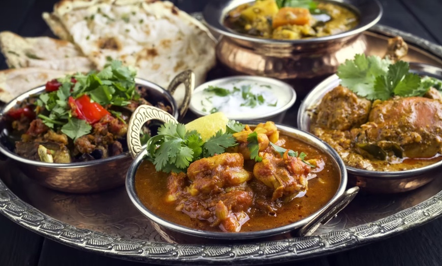 Image 5: Indian Dinner Feast with Wine and Dessert for 2, 4, or 6