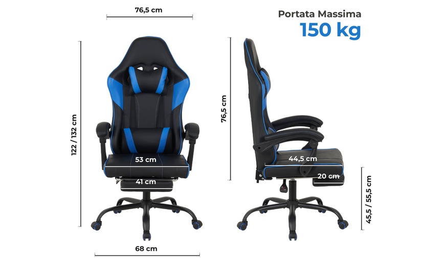 Image 15: Sedia gaming massaggiante Champion