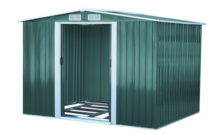 Image 15: Large Metal Garden Tool Storage Shed in 6 Styles