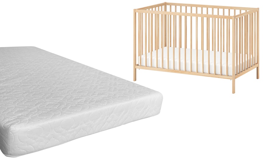 Image 3: Kisaa Living Quilted Waterproof Cot Foam Mattress/ Cotbed Various Size