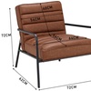 Image 6: Living And Home Tan Armchair with Metal Frame