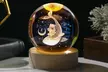3D Engraved Crystal Ball Night Light with Solid Wood Base - Image 4