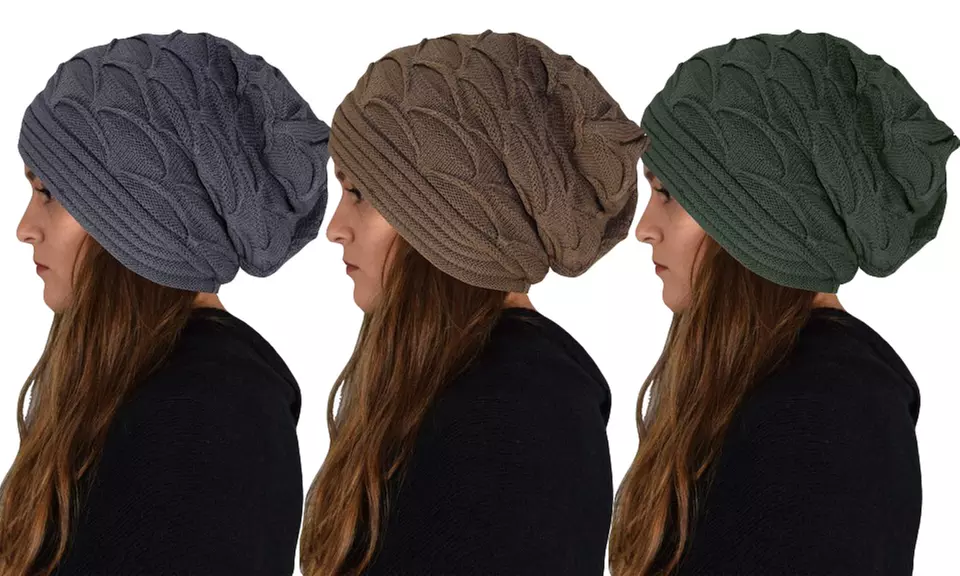 Women's Slouchy Oversized Beanie Hat - Primary Image