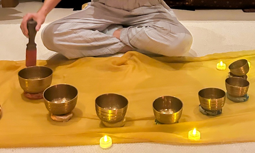 Image 2: Unwind and Relax: Private Sound Bath Experience for One to Four People