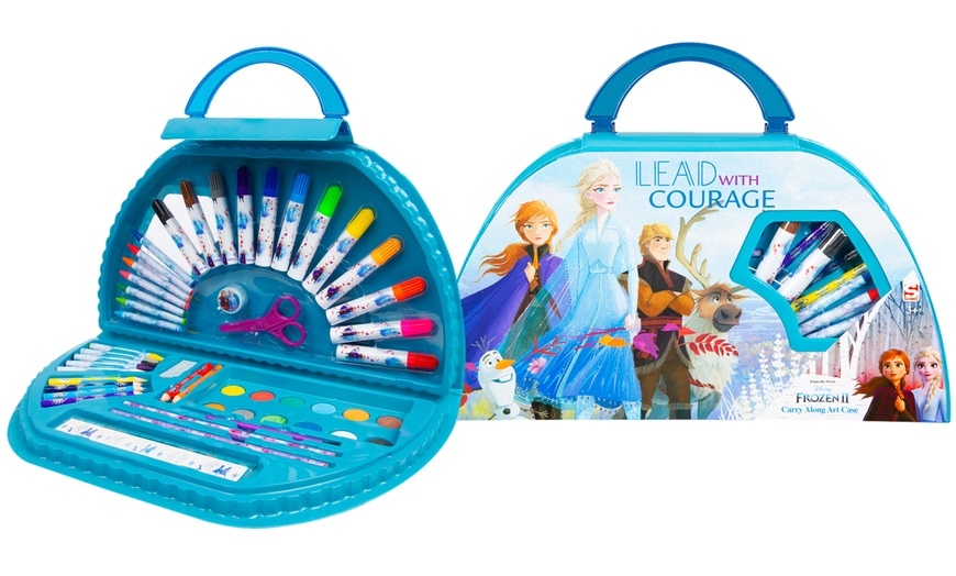 Image 1: Frozen 2 Carry Along Art Case