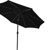 Image 2: LED Parasol 2.7m Tilt Design, Black with 32 Solar-Powered Lights