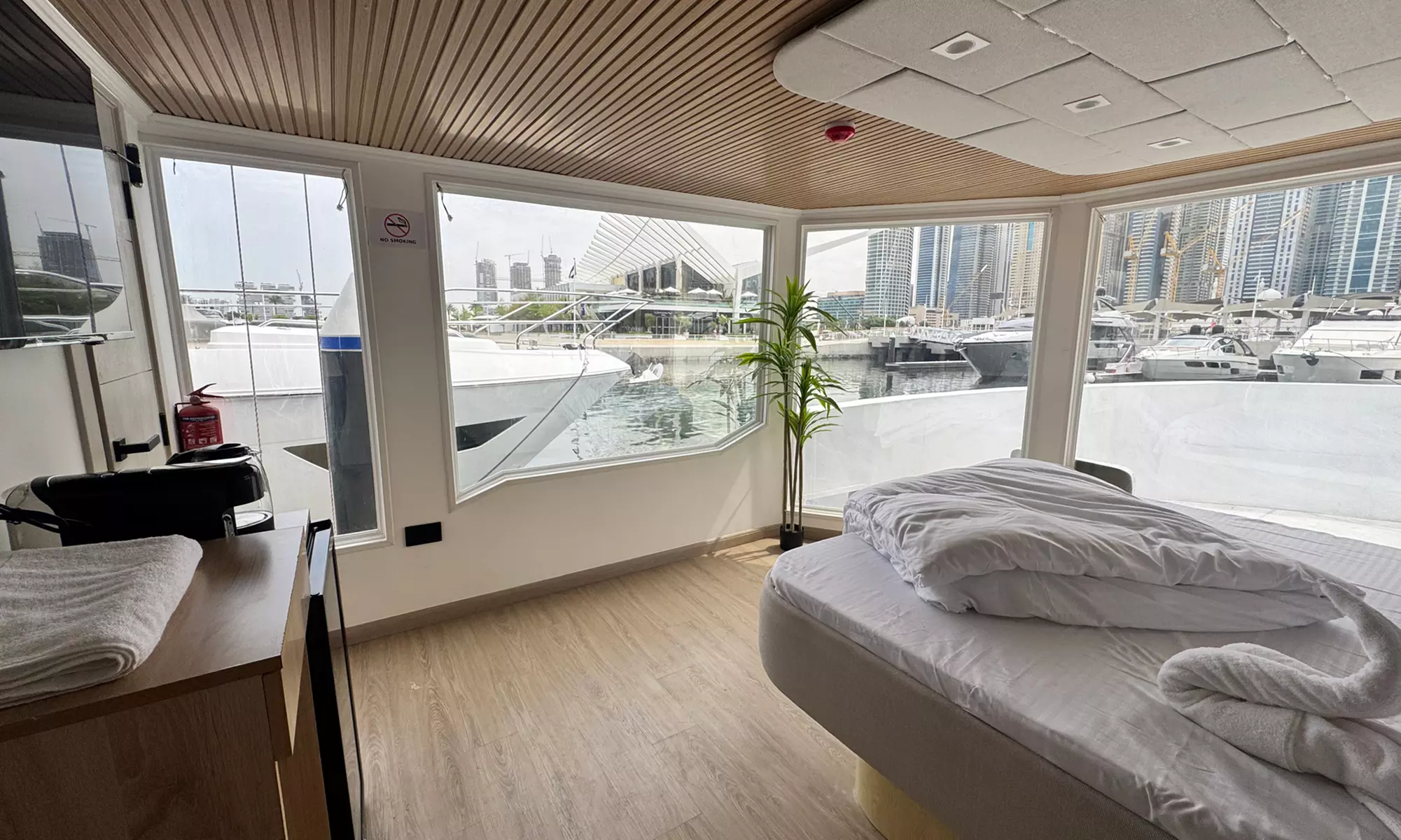 Luxury Boat Room Camping for One, Two, or Three Night Stay w Breakfast