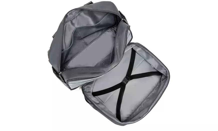 Image 6: 20L Expandable Travel Duffel Bag with Wet-Dry Compartment 