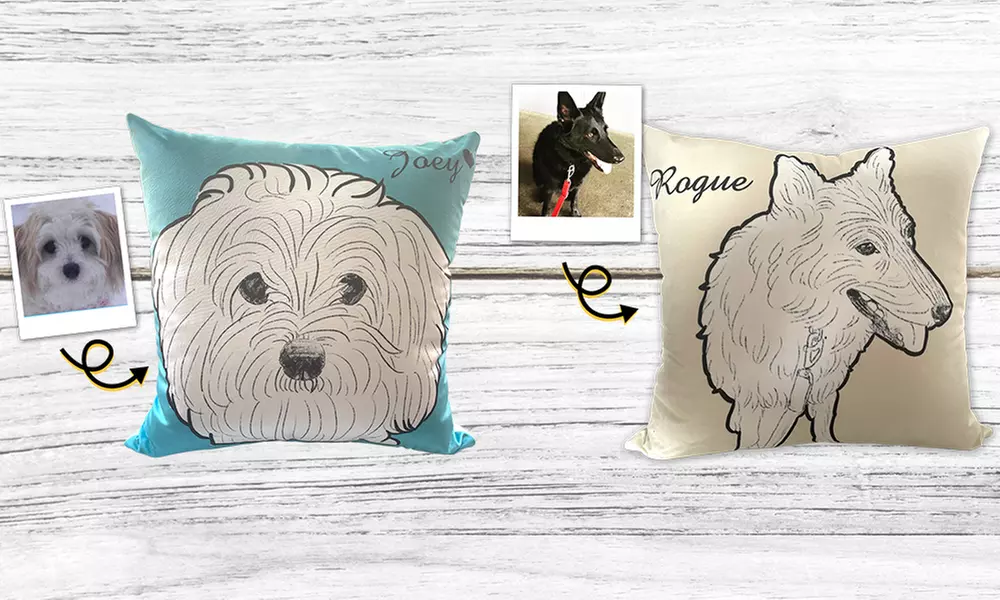 Kissen mit Haustier-Illustration