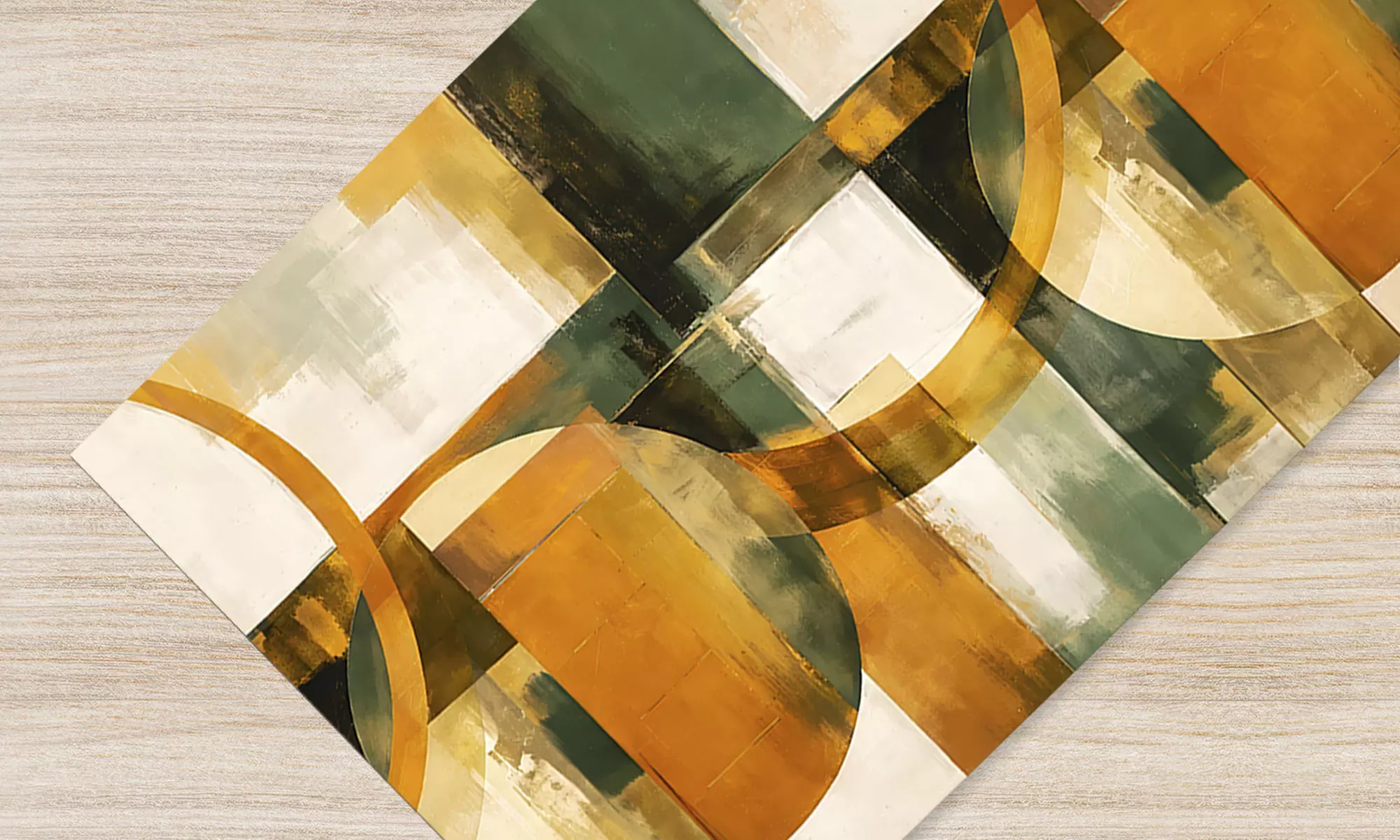 Teppich-Läufer mit abstraktem Motiv