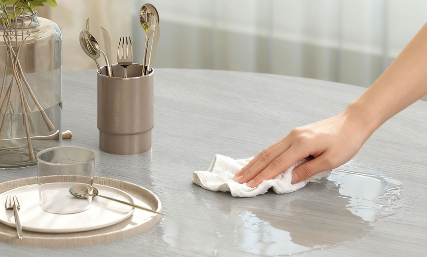 Image 16: Small Kitchen Table with Black Steel Legs, Dining Table