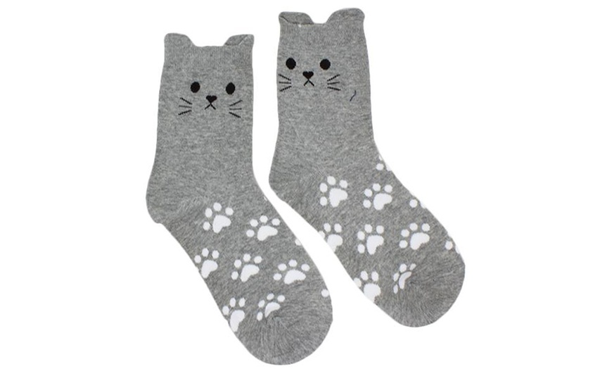 Image 7: Flo Women's Cat Socks