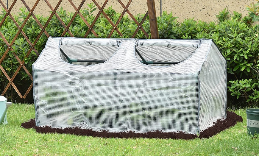 Image 1: Outsunny Portable Greenhouse