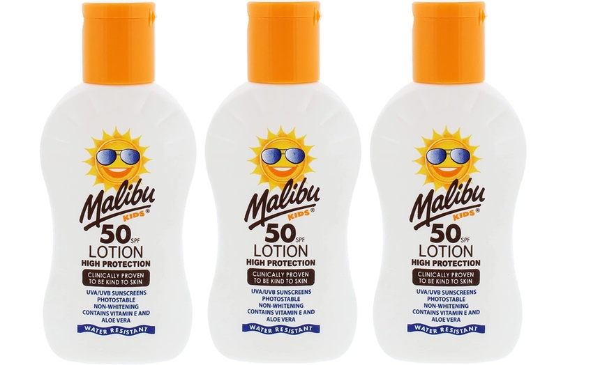 Image 3: Set of Three Malibu Sunscreen Cream for Adults or Kids
