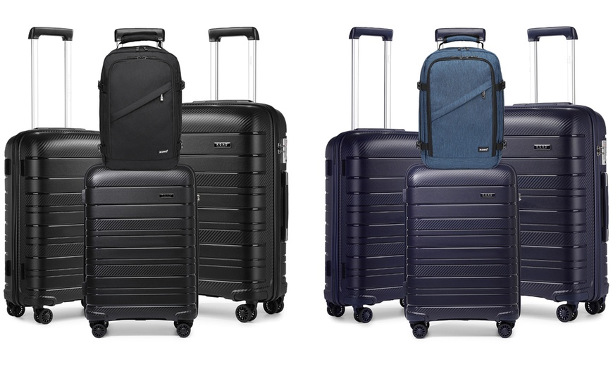 Image 1: One or Three Suitcase Set and Travel Backpack