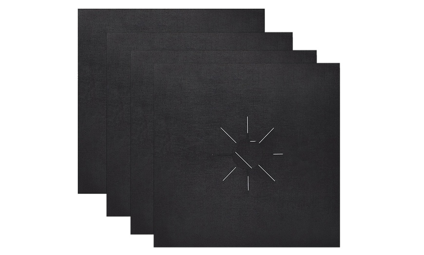 Image 10: Gas Range Stove Top Burner Protector Reusable Liner Clean Non-stick Cover