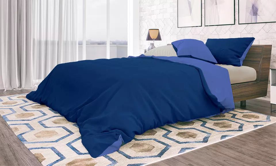 Set copripiumino e federe in microfibra con lenzuolo sotto