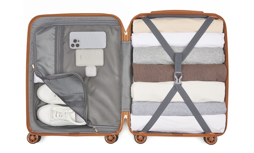 Image 5: 1x oder 3x Kono Hartschalen-Reisekoffer