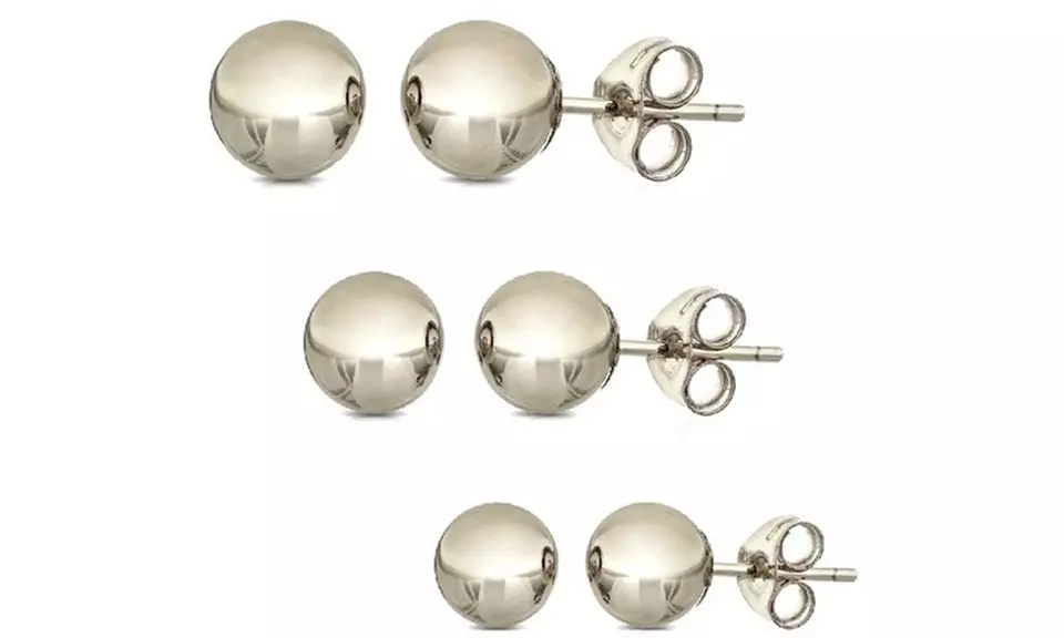 345MM Ball stud Earrings 14K Gold by Moricci