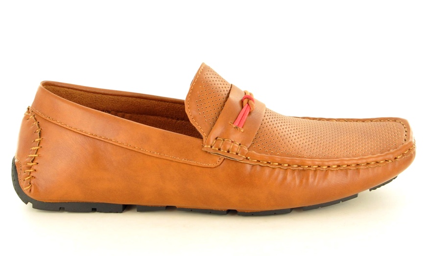 Image 13: Men's Perforated Casual Loafers