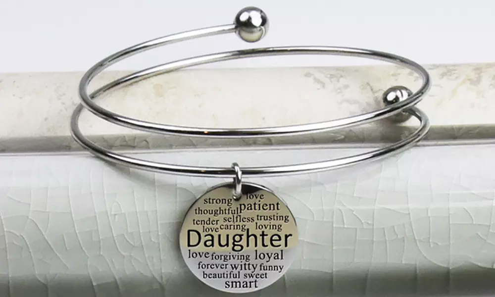 Stainless Steel Double Layer Bangle by Pink Box. Multiple Options Available. - Primary Image