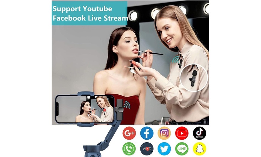 Image 4: 3 Level Noise Reduction Auto Sync Lapel Mic - One or Two