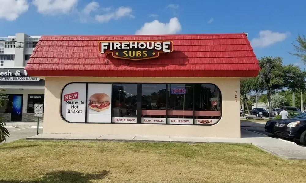 Hot Sub Combo Meals with Chips and Drink or Dining Vouchers for Flexible Orders at Firehouse Subs(Up to 42% Off)