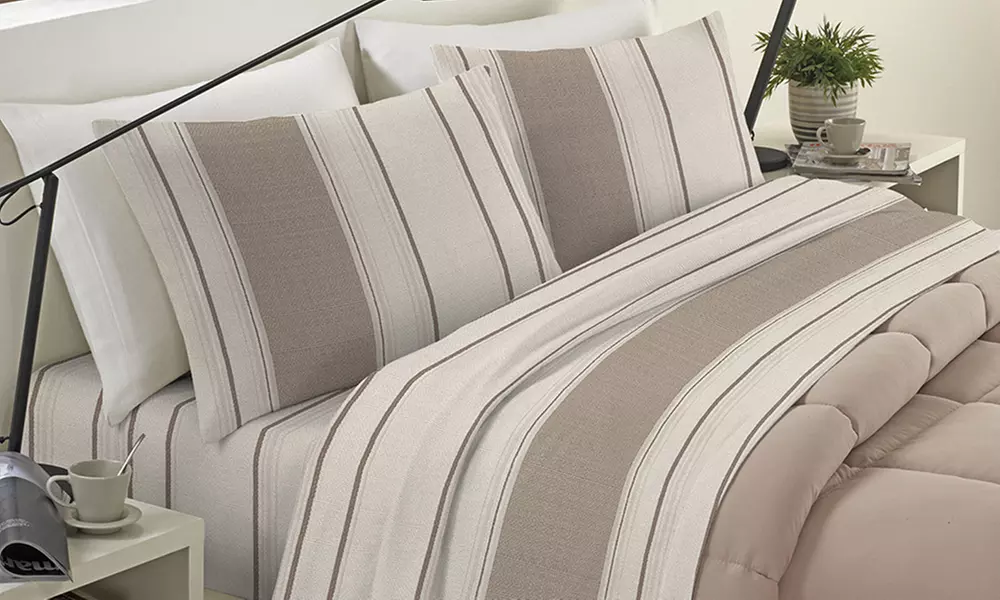 Completo lenzuola in flanella stampata