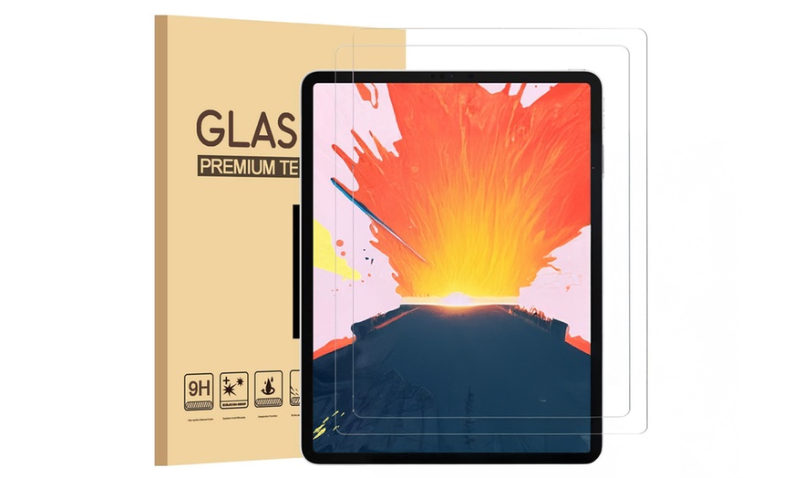 Image 1: (2 Pack) Tempered Glass Screen Protector for Apple iPad Pro 11 (2021/2020/2018)