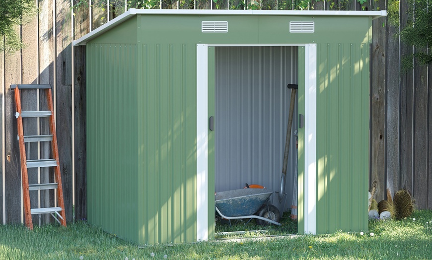 Image 7: Outsunny Outdoor Storage Shed 7ft x 4ft